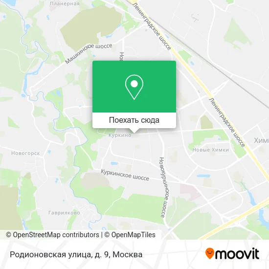 Карта Родионовская улица, д. 9