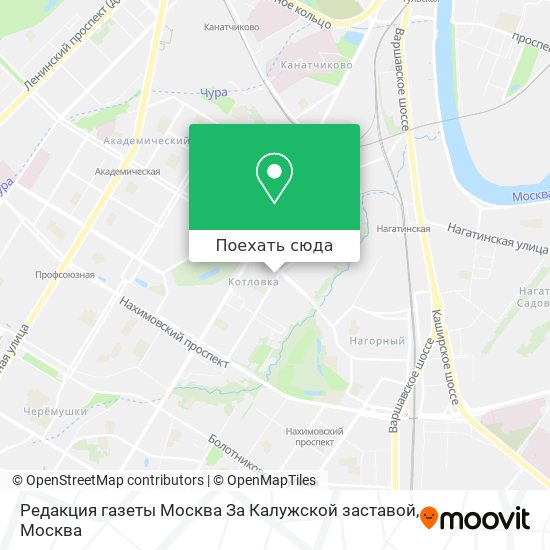 Карта Редакция газеты Москва За Калужской заставой