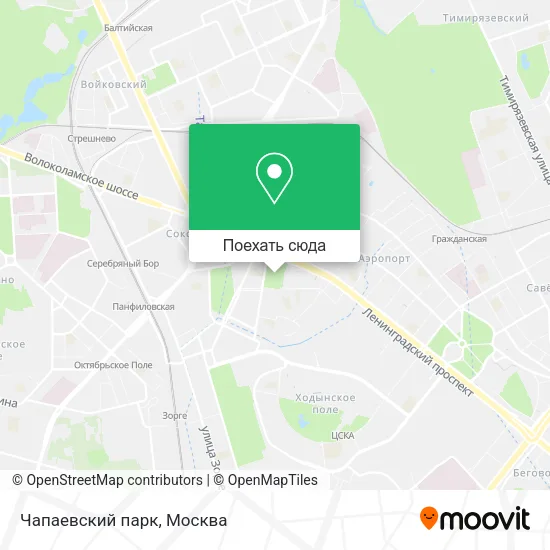 Карта Чапаевский парк