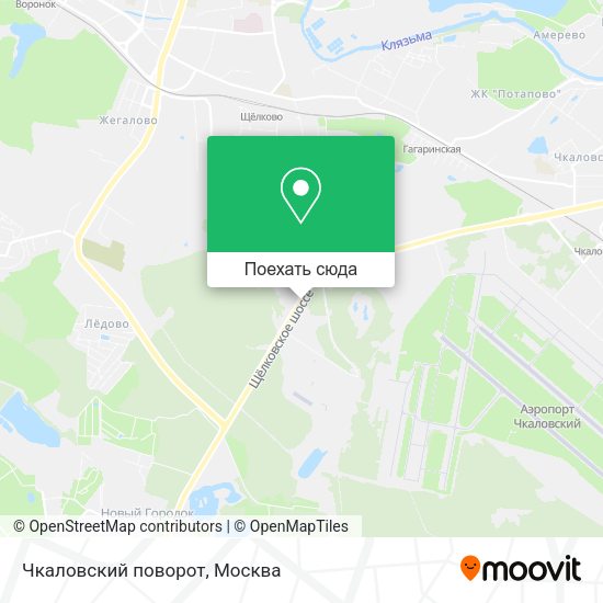 Карта Чкаловский поворот
