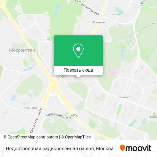 Карта Недостроенная радиорелейная башня