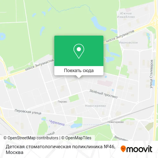 Карта Детская стоматологическая поликлиника №46