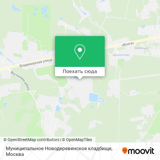 Карта Муниципальное Новодеревенское кладбище