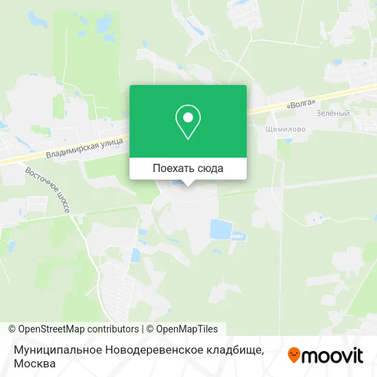 Карта Муниципальное Новодеревенское кладбище
