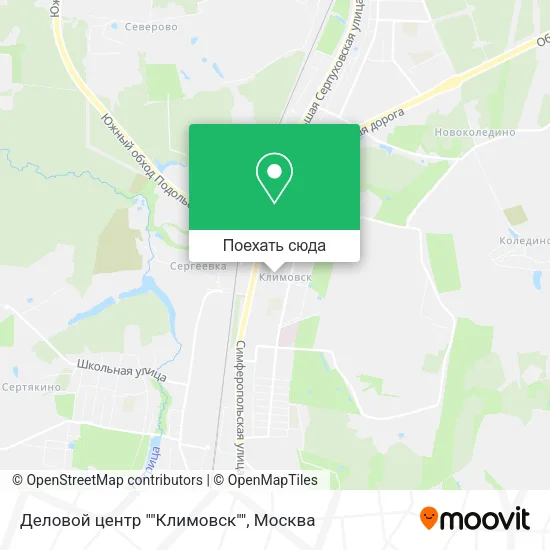 Карта Деловой центр ""Климовск""