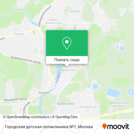 Карта Городская детская поликлиника №7