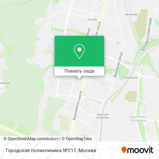 Карта Городская поликлиника №211