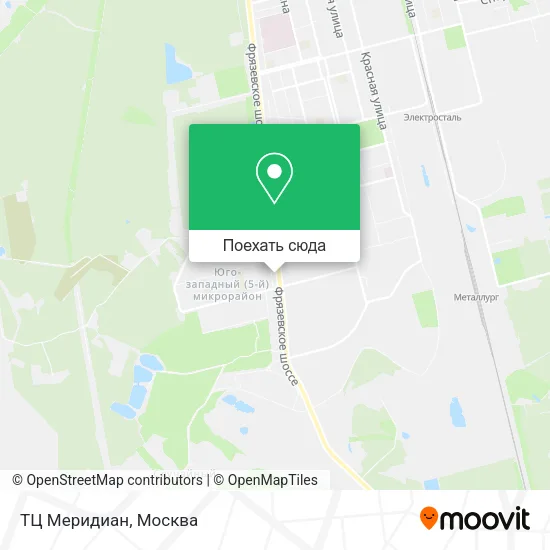 Карта ТЦ Меридиан