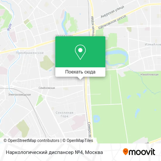 Карта Наркологический диспансер №4