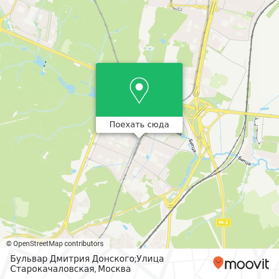Карта Бульвар Дмитрия Донского;Улица Старокачаловская