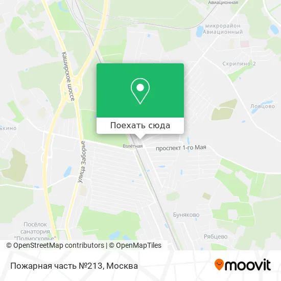 Карта Пожарная часть №213