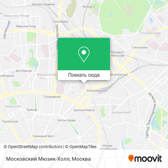 Карта Московский Мюзик-Холл
