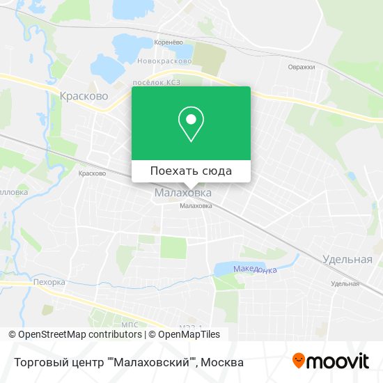 Карта Торговый центр ""Малаховский""