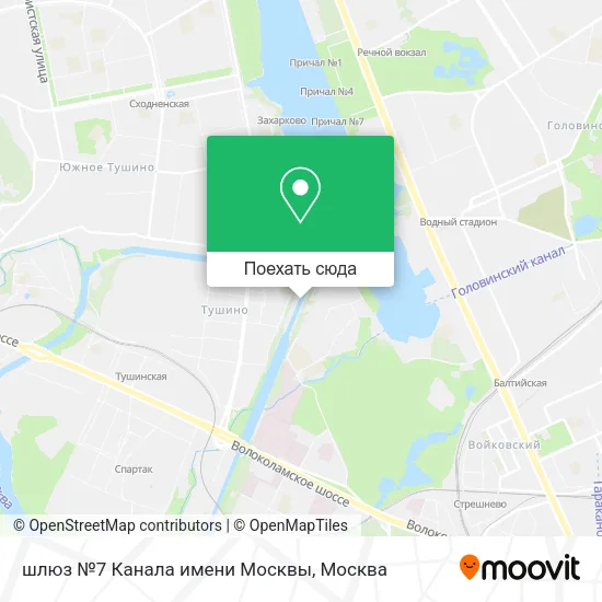 Карта шлюз №7 Канала имени Москвы