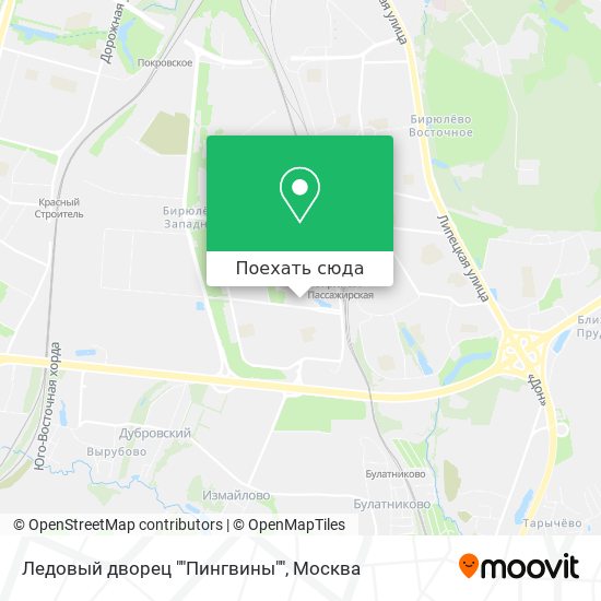 Карта Ледовый дворец ""Пингвины""