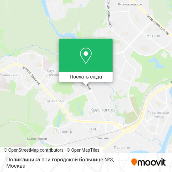 Карта Поликлиника при городской больнице №3