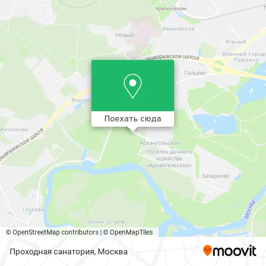 Карта Проходная санатория
