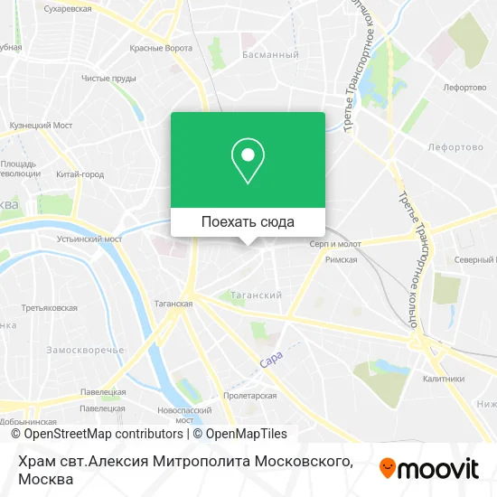Карта Храм свт.Алексия Митрополита Московского