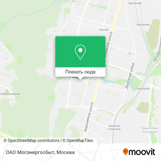 Карта ОАО Мосэнергосбыт