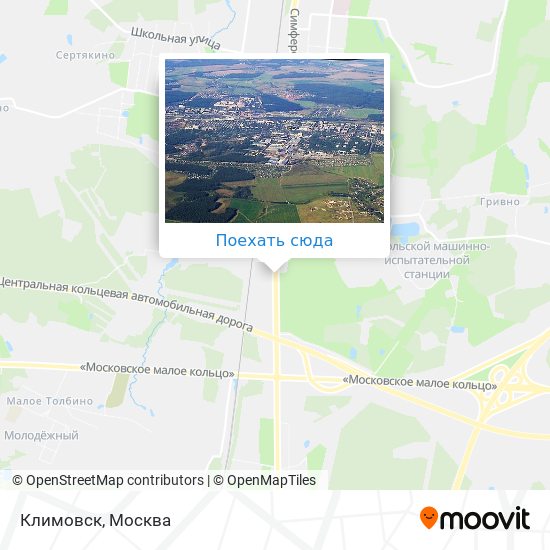 Карта климовска московской области