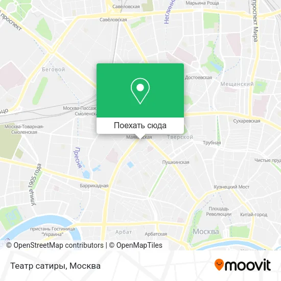 Карта Театр сатиры
