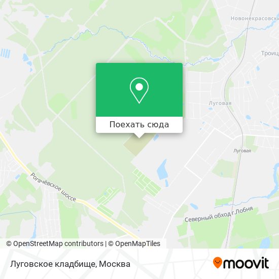 Карта Луговское кладбище