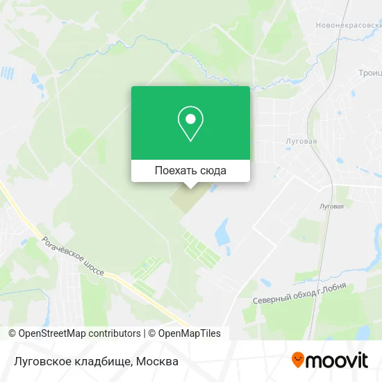 Карта Луговское кладбище