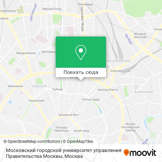Карта Московский городской университет управления Правительства Москвы