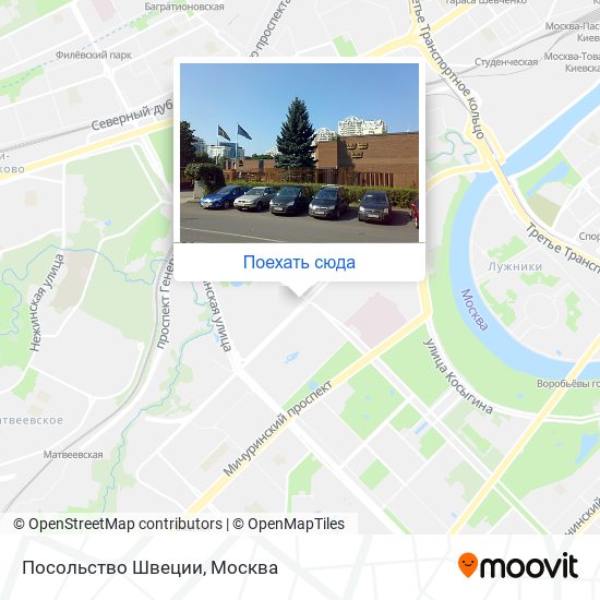 Карта Посольство Швеции