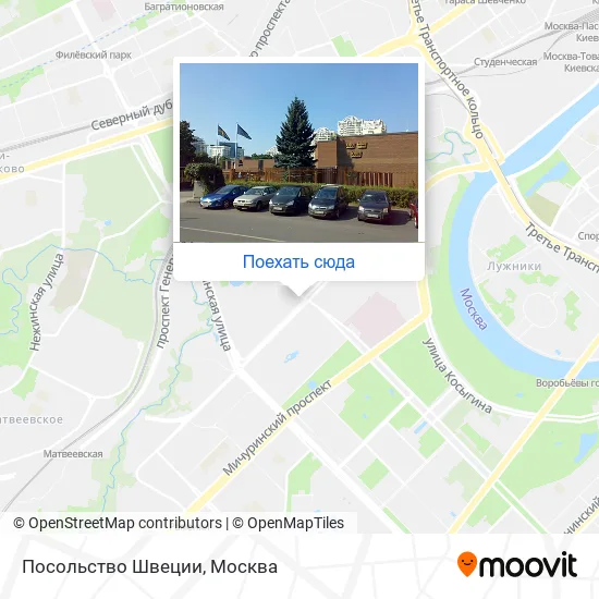 Карта Посольство Швеции