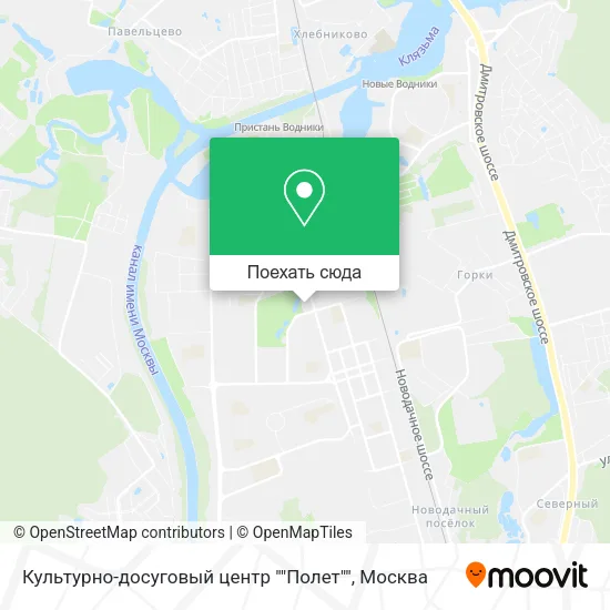 Карта Культурно-досуговый центр ""Полет""