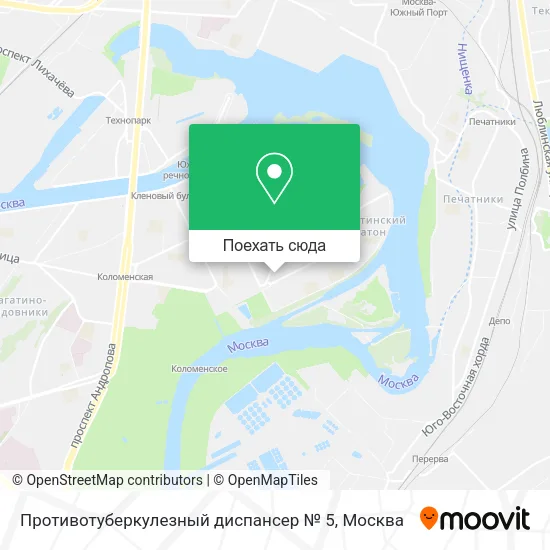 Карта Противотуберкулезный диспансер № 5