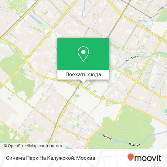 Карта Синема Парк На Калужской