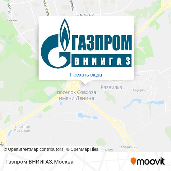 Карта Газпром ВНИИГАЗ