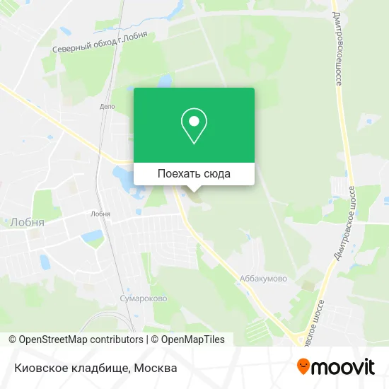Карта Киовское кладбище