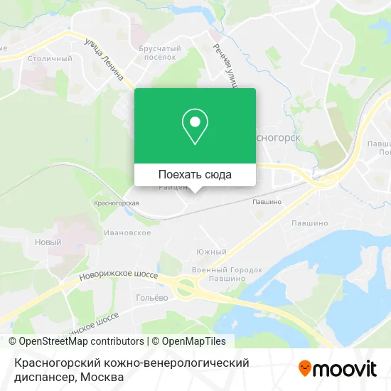 Карта Красногорский кожно-венерологический диспансер