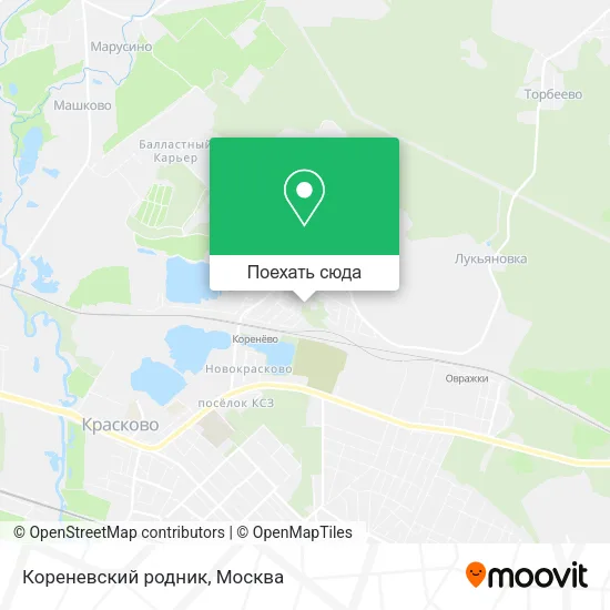 Карта Кореневский родник