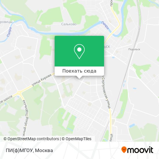 Карта ПИ(ф)МГОУ