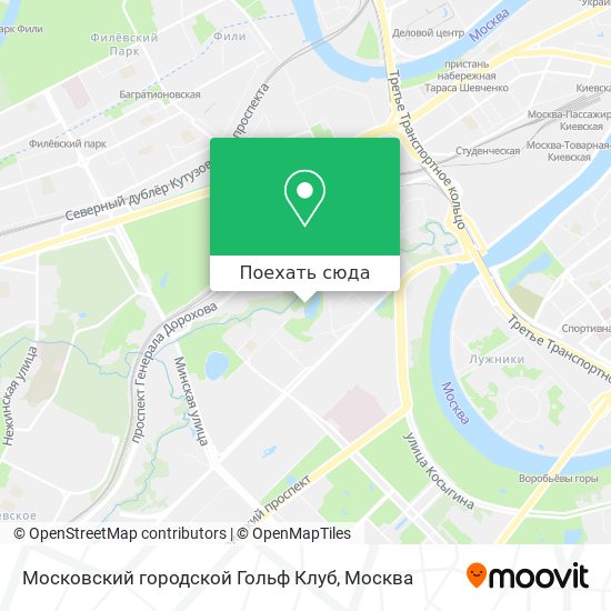 Карта Московский городской Гольф Клуб