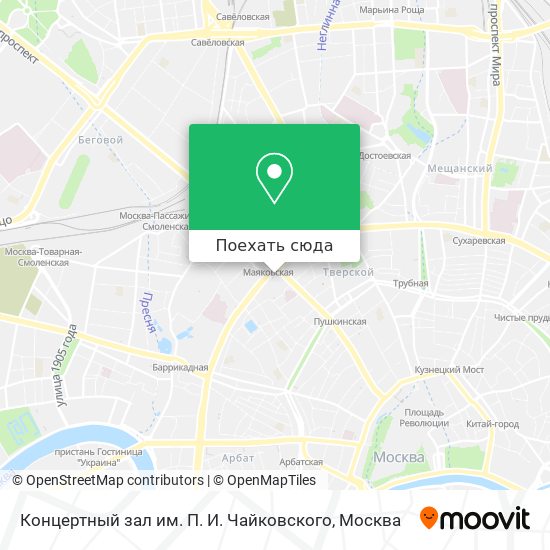 Карта Концертный зал им. П. И. Чайковского