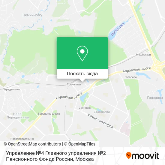 Карта Управление №4 Главного управления №2 Пенсионного Фонда России