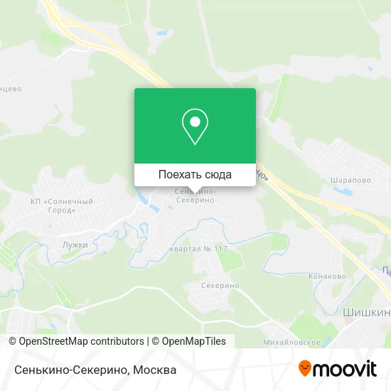 Карта Сенькино-Секерино