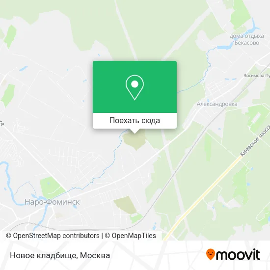 Карта Новое кладбище