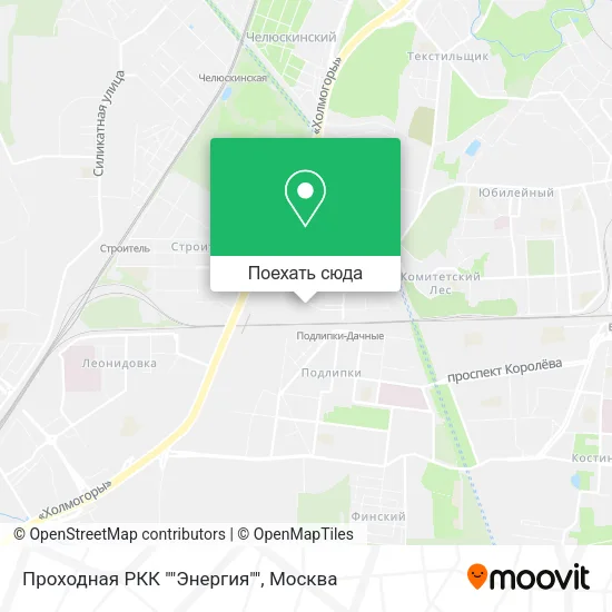 Карта Проходная РКК ""Энергия""