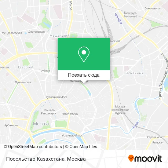 Карта Посольство Казахстана