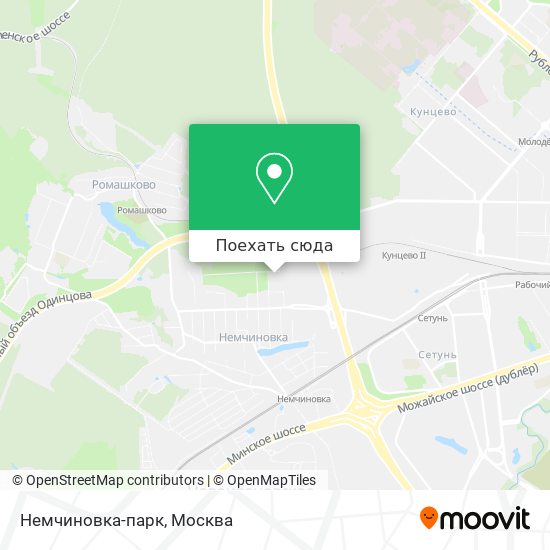 Карта Немчиновка-парк