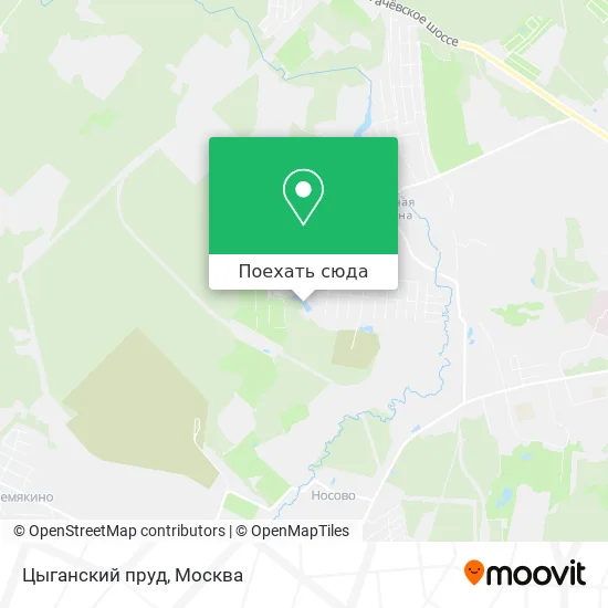 Карта Цыганский пруд