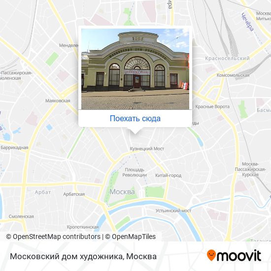 Карта Московский дом художника