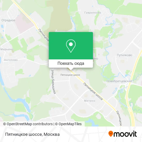 Карта Пятницкое шоссе