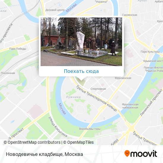 Карта Новодевичье кладбище